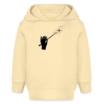 Zauberstab, Zauberer, Zauberei, Hand - Baby Organic Hoodie Baby Cruiser von Stanley/Stella - Creme - Vorne
