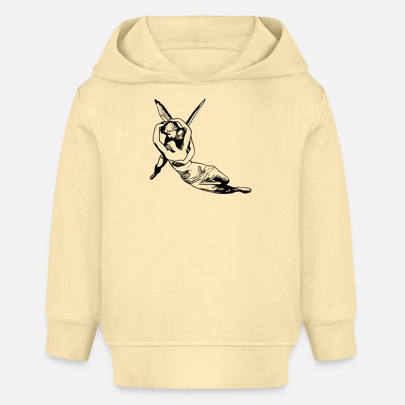 Cupidon et Psyché - Sweat à capuche bébé bio Stanley/Stella - crème