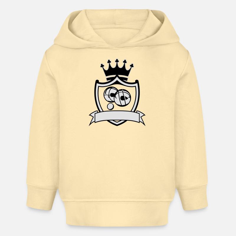 Blason Roi pétanque sans texte - Sweat à capuche bébé bio Stanley/Stella - crème