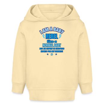 Baby Rebell Lustiges Geburtsgeschenk - Baby Organic Hoodie Baby Cruiser von Stanley/Stella - Creme - Vorne