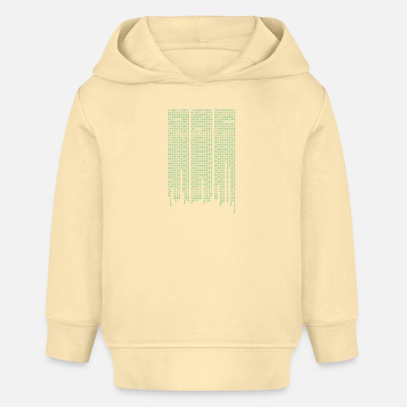 Matrix code - Baby Organic Hoodie by Stanley/Stella - cream