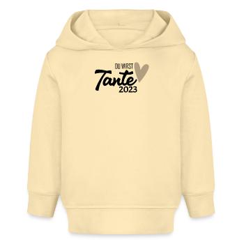 Tante 2023 - Werdende Tante - Tante werden - Baby Organic Hoodie Baby Cruiser von Stanley/Stella - Creme - Vorne