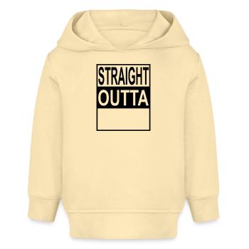 Modèle Straight outta - Sweat à capuche bébé bio Stanley/Stella - crème - Devant