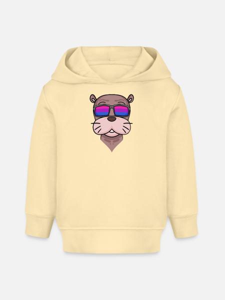 Bisexuell Seelöwe Geschenk - Baby Organic Hoodie Baby Cruiser von Stanley/Stella - Creme