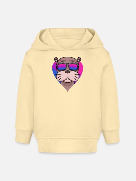 Bisexuell Seelöwe Geschenk - Baby Organic Hoodie Baby Cruiser von Stanley/Stella - Creme