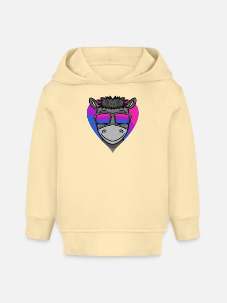 Bisexuell Esel Geschenk - Baby Organic Hoodie Baby Cruiser von Stanley/Stella - Creme