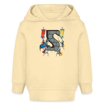 Chevaliers médiévaux Histoire médiévale - Sweat à capuche bébé bio Stanley/Stella - crème - Devant