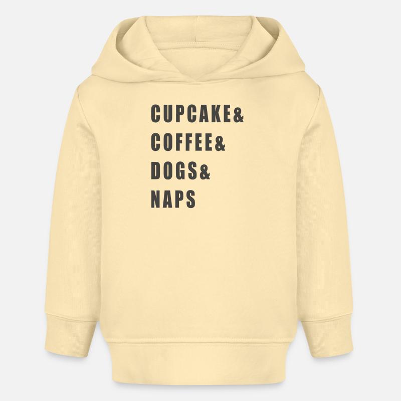 Dicton de cupcake - Chiens - Sweat à capuche bébé bio Stanley/Stella - crème
