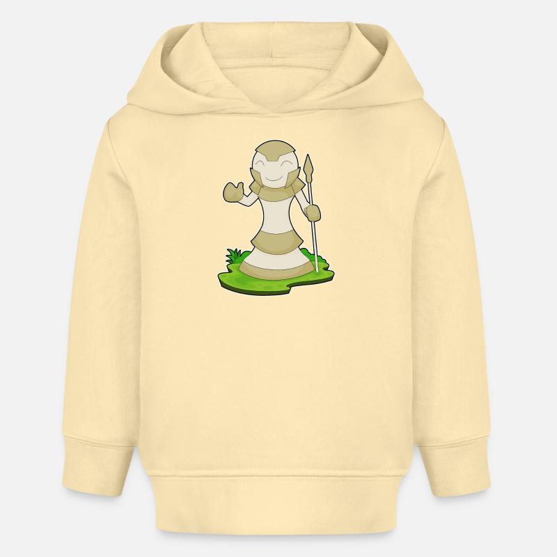 Pièce d’échecs pion échecs - Sweat à capuche bébé bio Stanley/Stella - crème