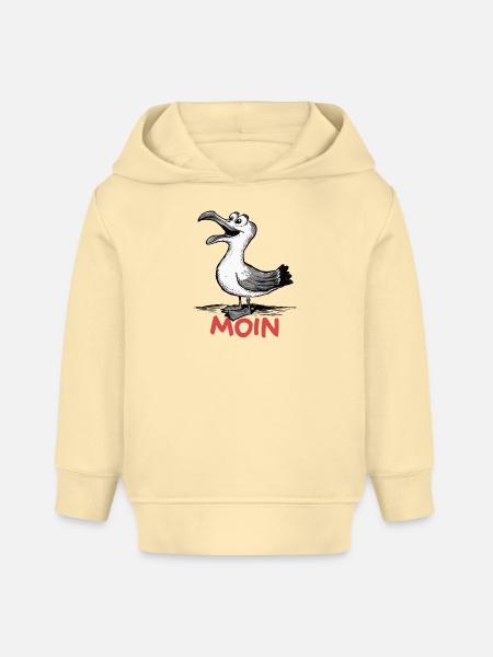 Moin Möwe - Baby Organic Hoodie Baby Cruiser von Stanley/Stella - Creme
