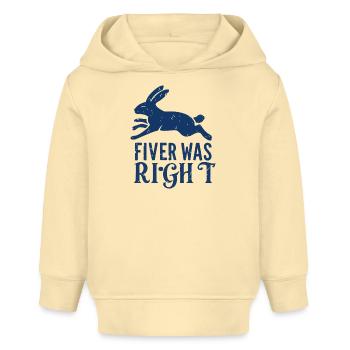 FIVER AVAIT RAISON - Sweat à capuche bébé bio Stanley/Stella - crème - Devant