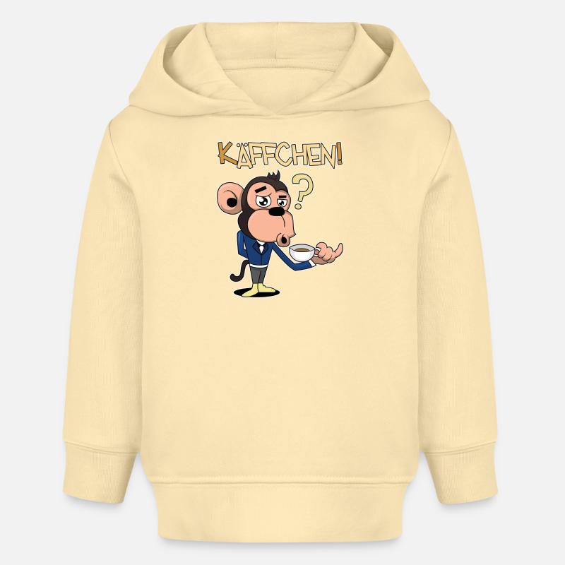 Du café, s’il vous plaît ! - Sweat à capuche bébé bio Stanley/Stella - crème