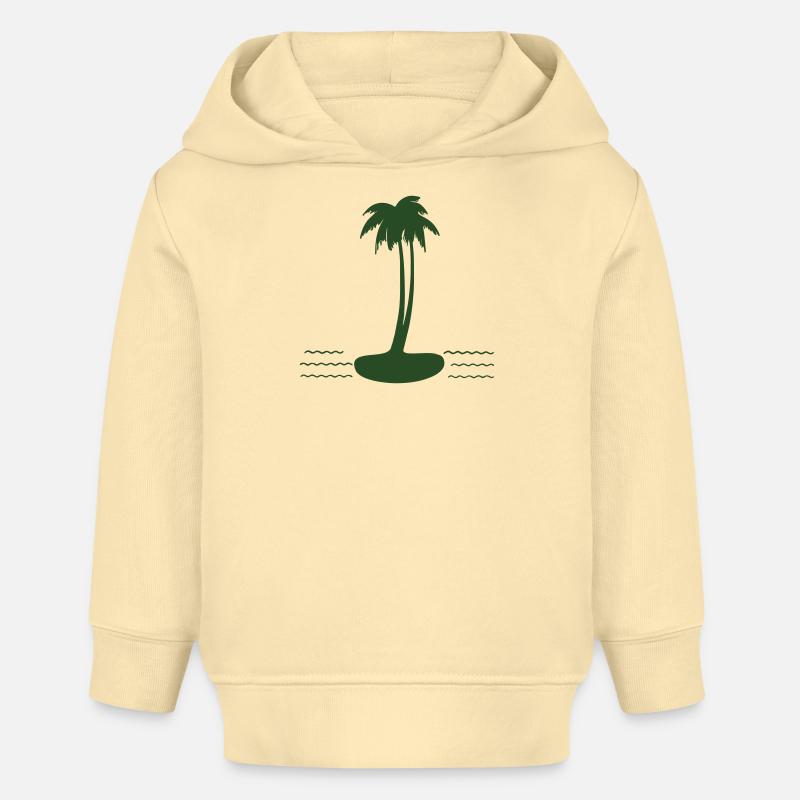 Palm Island Silhouette - Sweat à capuche bébé bio Stanley/Stella - crème