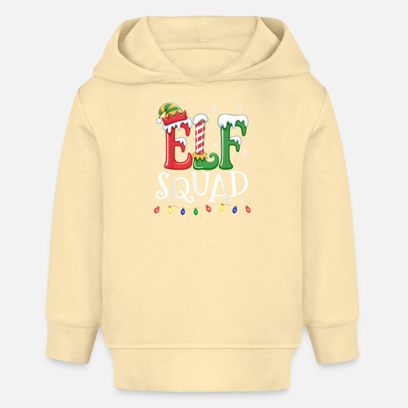 Elf Squad Christmas Cheer - Sweat à capuche bébé bio Stanley/Stella - crème