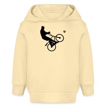 Cycle ball - Sweat à capuche bébé bio Stanley/Stella - crème - Devant