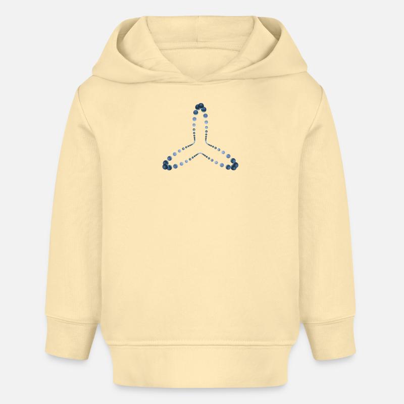 atome - Cellulaire quatre - Sweat à capuche bébé bio Stanley/Stella - crème