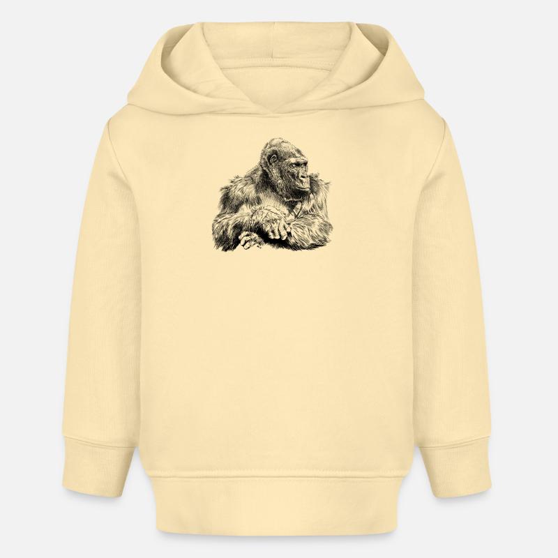 gorilla - Sweat à capuche bébé bio Stanley/Stella - crème