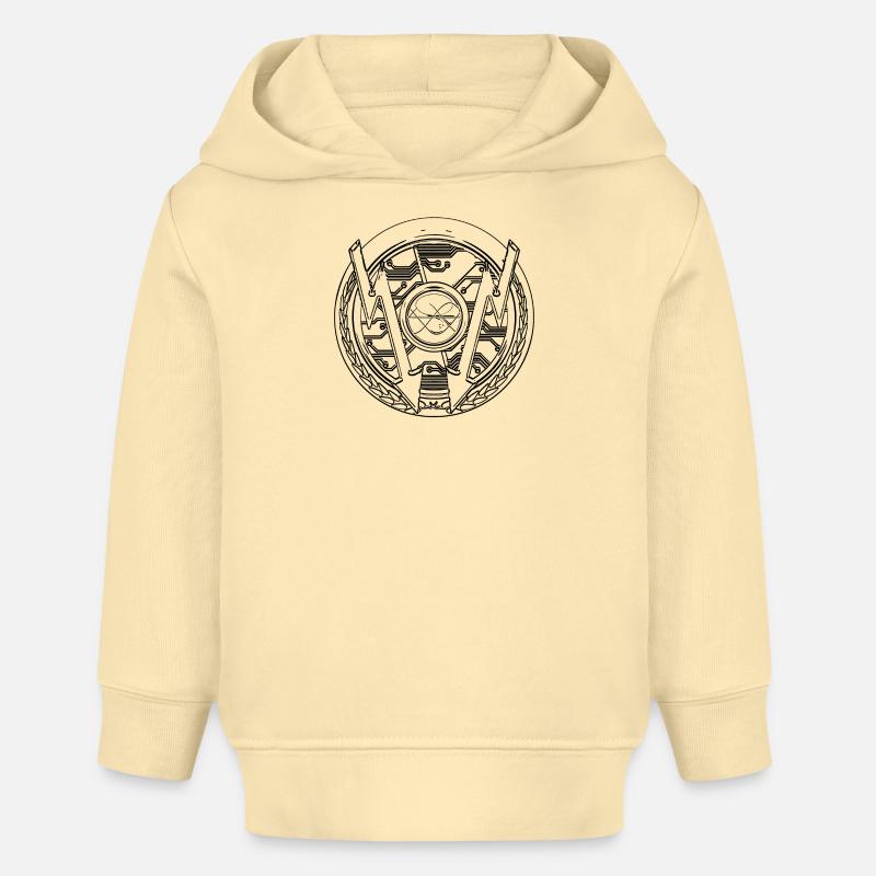 Modèle électrique artisanal - Sweat à capuche bébé bio Stanley/Stella - crème