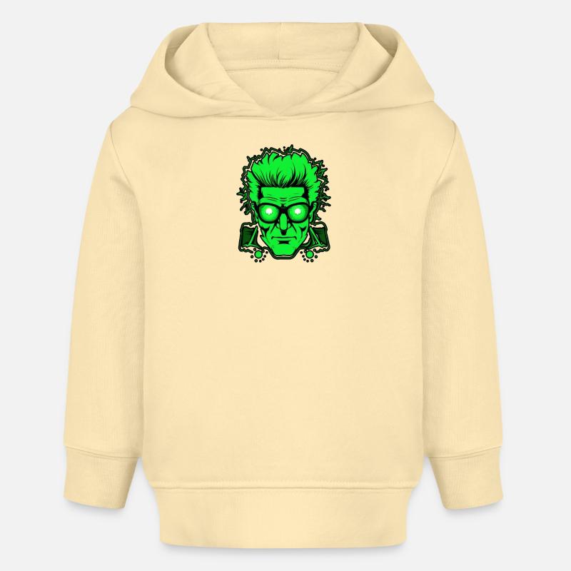 Green Face - Sweat à capuche bébé bio Stanley/Stella - crème