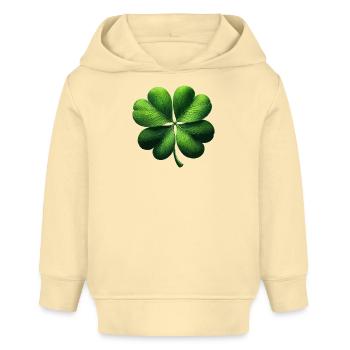 Vierblättriges Kleeblatt - Baby Organic Hoodie Baby Cruiser von Stanley/Stella - Creme - Vorne