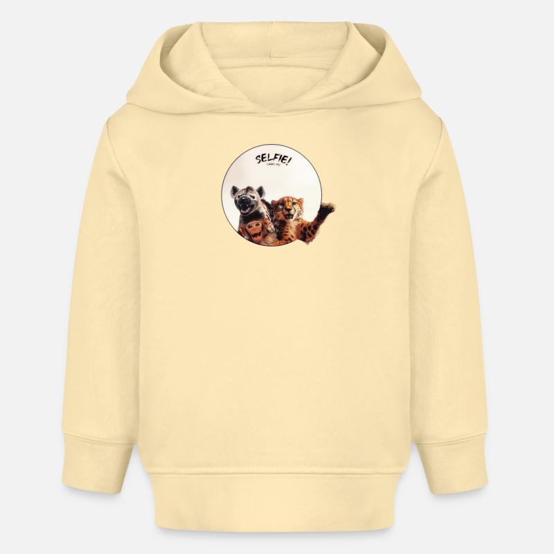 Selfie ! - Sweat à capuche bébé bio Stanley/Stella - crème