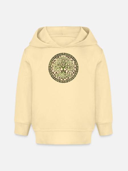 Yggdrasil Baum des Lebens - Baby Organic Hoodie Baby Cruiser von Stanley/Stella - Creme