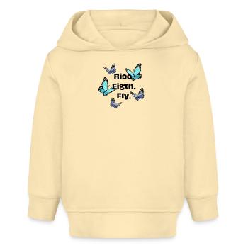 Steigen. Kämpfen. Fliege - Schmetterling - Baby Organic Hoodie Baby Cruiser von Stanley/Stella - Creme - Vorne