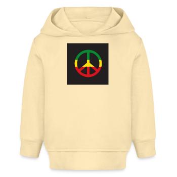 Signe de paix reggae - Sweat à capuche bébé bio Stanley/Stella - crème - Devant