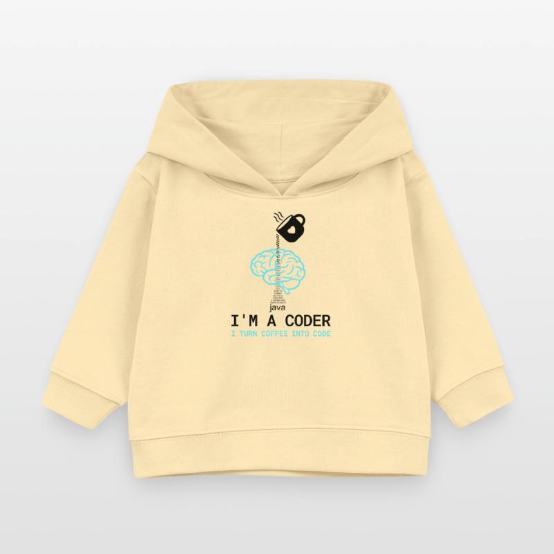 T-shirt Coder : Du café dans le code – Nerdy Programmie Sweat à capuche bébé bio Stanley/Stella