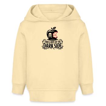 Dark Apple with Bite Design - Baby Organic Hoodie by Stanley/Stella - cream - Front