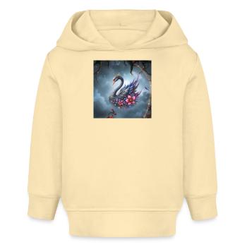 Himmlischer Blumenschwan - Baby Organic Hoodie Baby Cruiser von Stanley/Stella - Creme - Vorne