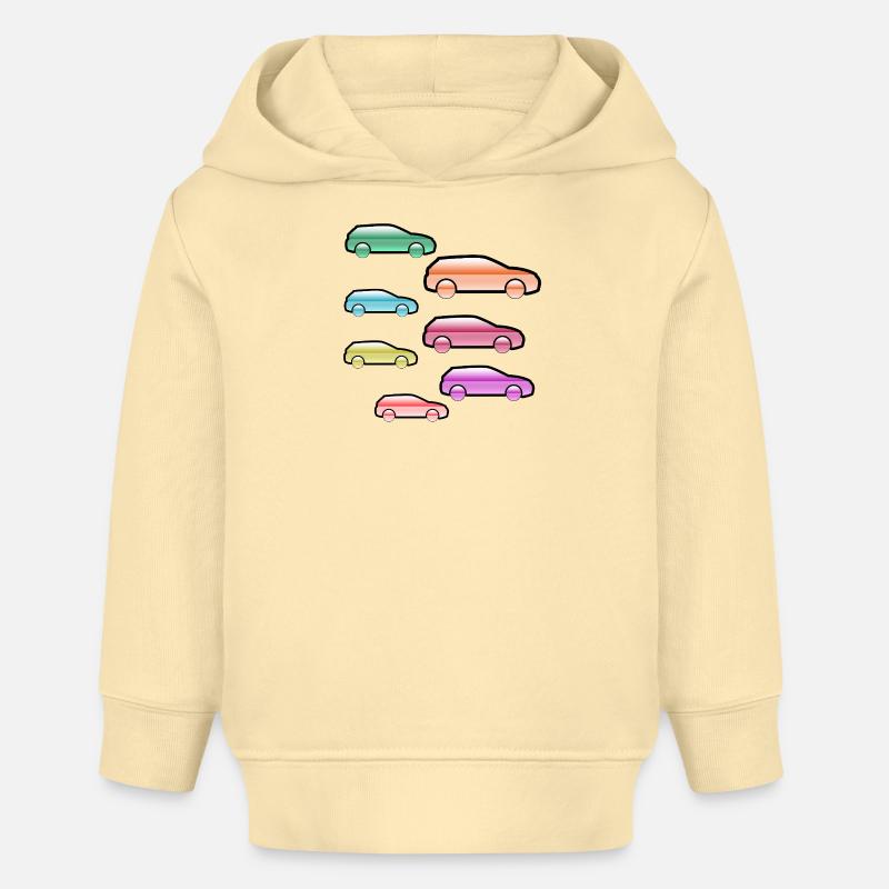 Automobiles - Sweat à capuche bébé bio Stanley/Stella - crème