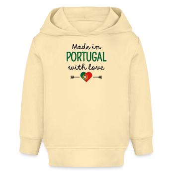 Made in Portugal with Love – Baby Clothes - Baby Organic Hoodie by Stanley/Stella - cream - Front