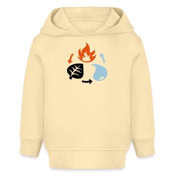 Feuer, Wasser, Pflanzenelemente - Baby Organic Hoodie Baby Cruiser von Stanley/Stella - Creme - Vorne