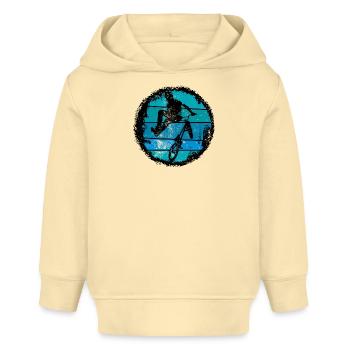BMX Trick Silhouette - Sweat à capuche bébé bio Stanley/Stella - crème - Devant
