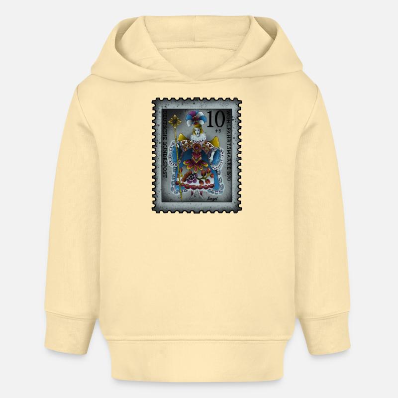 Timbre Ange - Sweat à capuche bébé bio Stanley/Stella - crème