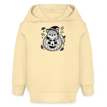 Halloween-Fuchs im Kürbis:Süßer Gruselspaß - Baby Organic Hoodie Baby Cruiser von Stanley/Stella - Creme - Vorne