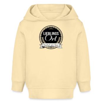 Lieblingsort Kochel am See - Baby Organic Hoodie Baby Cruiser von Stanley/Stella - Creme - Vorne