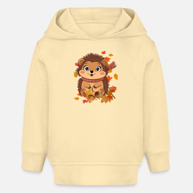 Automne - Sweat à capuche bébé bio Stanley/Stella - crème
