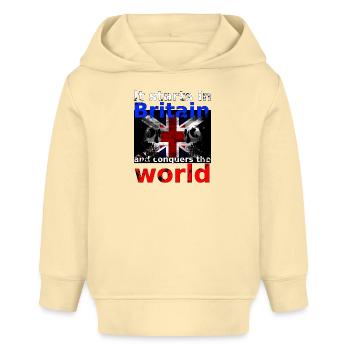 Grande-Bretagne - Sweat à capuche bébé bio Stanley/Stella - crème - Devant