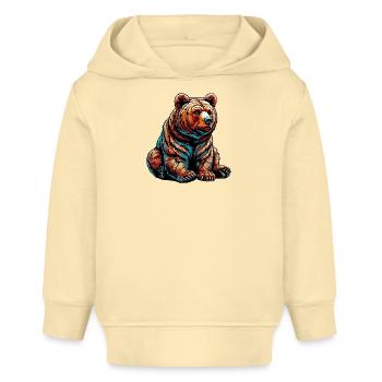 Bär - Baby Organic Hoodie Baby Cruiser von Stanley/Stella - Creme - Vorne