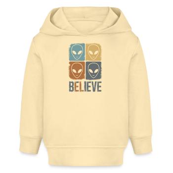 Belief in the Unknown Space Mystery - Baby Organic Hoodie by Stanley/Stella - cream - Front