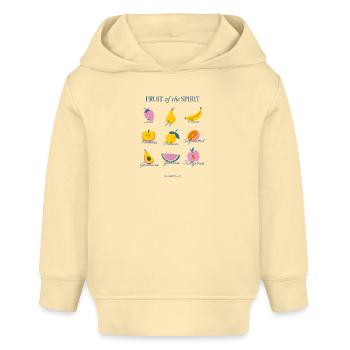 Fruits - T-shirt au design unique, fabriqué dans l’UE - Sweat à capuche bébé bio Stanley/Stella - crème - Devant