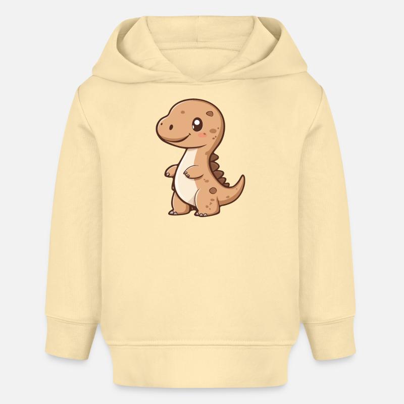 Dinosaures - Dino Design - Sweat à capuche bébé bio Stanley/Stella - crème