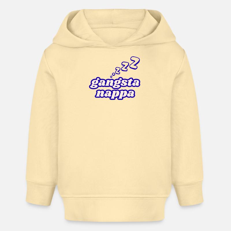 Gangsta Nappa - Body Bébé - Sweat à capuche bébé bio Stanley/Stella - crème