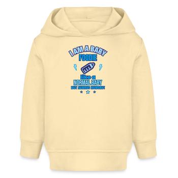 Baby Feinschmecker Geburt Geschenk Lustig - Baby Organic Hoodie Baby Cruiser von Stanley/Stella - Creme - Vorne
