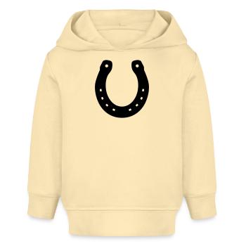Hufeisen Pferd Glück Symbol Flächenfarbe - Baby Organic Hoodie Baby Cruiser von Stanley/Stella - Creme - Vorne