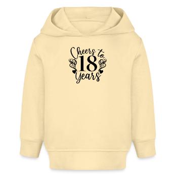 Prost auf 18 Jahre 18. Geburtstag - Baby Organic Hoodie Baby Cruiser von Stanley/Stella - Creme - Vorne