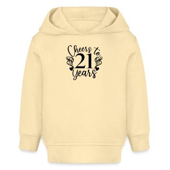 Prost auf 21 Jahre 21. Geburtstag - Baby Organic Hoodie Baby Cruiser von Stanley/Stella - Creme - Vorne