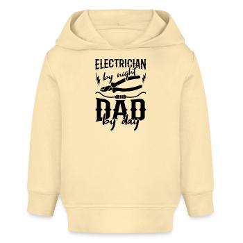 Papa électricien - Sweat à capuche bébé bio Stanley/Stella - crème - Devant